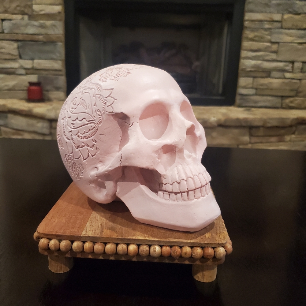 Viral Valentines! Pastel Pink Skull Decor-NWT